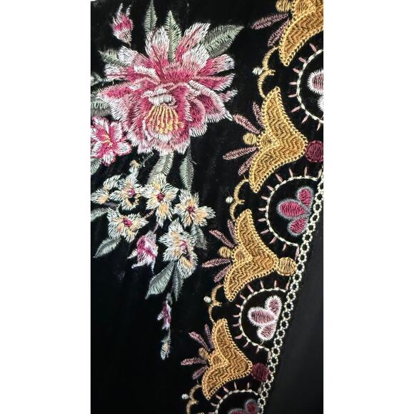 Johnny Was Velvet Embroidery Kimono - Picture 2 of 8